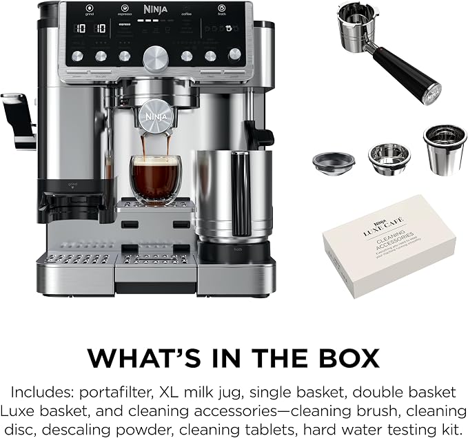 Ninja Luxe Café Pro Series, Espresso, Cold Brew, Hot Water, ES701 | Drip Coffee, Integrated Tamper, Built-in Grinder, Hands-Free Frother for Cappuccinos, Lattes, Americanos, Dairy or Non-Dairy - Image 11