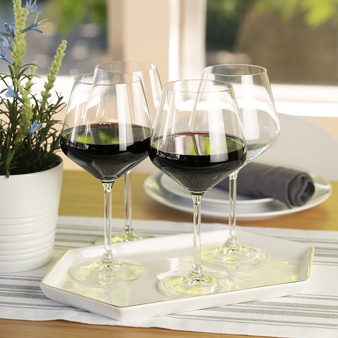 Spiegelau Style Burgundy Wine Glasses, Crystal Clear Red Wine Glasses for Pinot Noir, Elegant Glassware, Wedding Gifts, Birthday Gifts for Women and Men, Home Bar Accessories, 22.6 oz, Set of 4 - Image 8