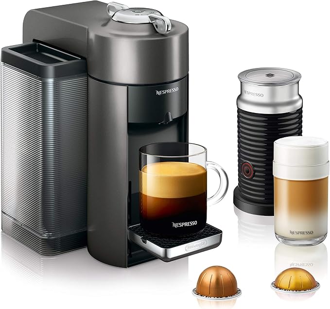 Nespresso Vertuo Coffee and Espresso Machine by De'Longhi, 54 ounces, Titan, Grey by Unknown