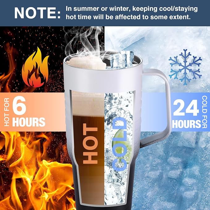 HAUSHOF 24 oz Travel Mug with Handle, Stainless Steel Vacuum Insulated Coffee Travel Mug, Double Wall Travel Mugs with Leakproof Lid, BPA Free - Image 5