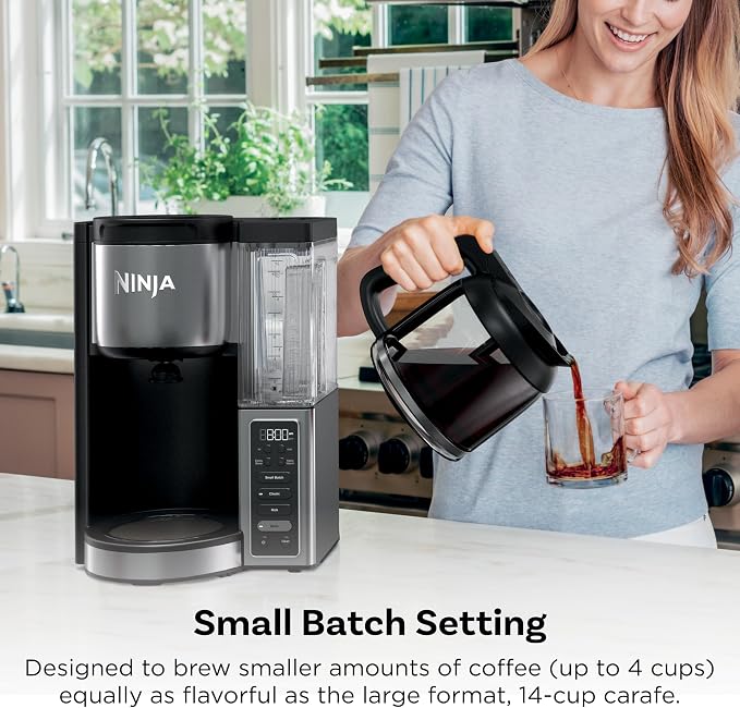 Ninja Fresh Brew Coffee Maker, 14 Cup Glass Carafe, Stainless, CE451AMZ | Programmable, Classic & Rich brew, 70-oz. Removable Water Reservoir, Small Batch, 24-hr Delay Brew, Adjustable Warming Plate - Image 7