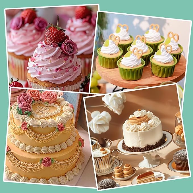 5Pcs 1M Cake Piping Tips, Cake Decorating Tips Seamless Icing Tipss Cupcake Piping Tipss Baking Tools for DIY Art