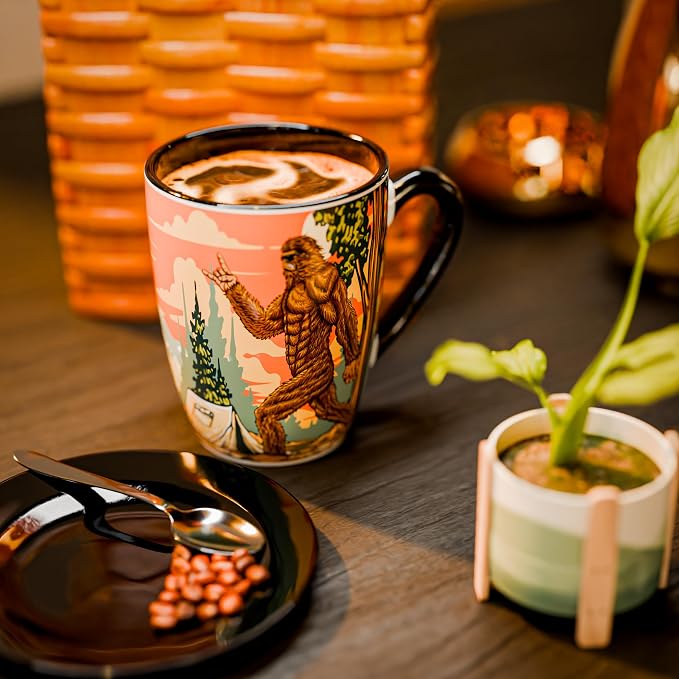 Color Changing Bigfoot Coffee Mug 15OZ - Ceramic Heat Sensitive Cup Hot Cocoa Tea Milk Mugs Hot Drinks and beverages Unique Beautiful Funny Holiday Christmas gift Idea Sasquatch Cryptid lovers men dad - Image 4