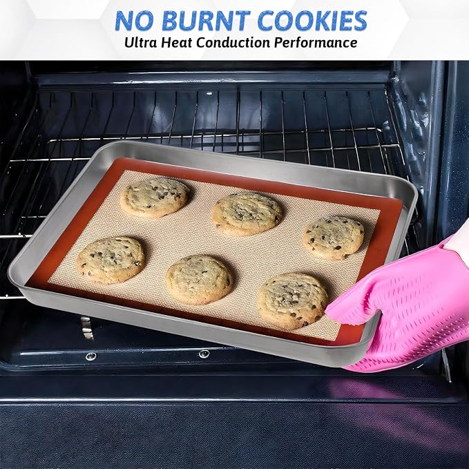 2Pcs Toaster Oven Pans for Baking, 9x11 Baking Sheets Cookie Sheet Stainless Steel Small Replacement Trays for Toaster - Image 7