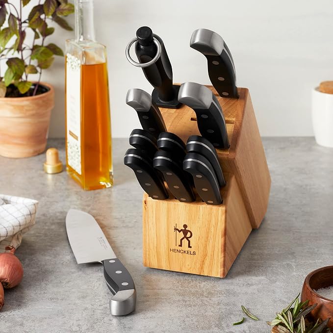 Henckels Statement 12-Pc Knife Block Set, Razor-Sharp, German Engineered | Informed by 100+ Years of Mastery. Effortless Cutting with Lightweight with Comfortable Grip, Dishwasher safe. - Image 11