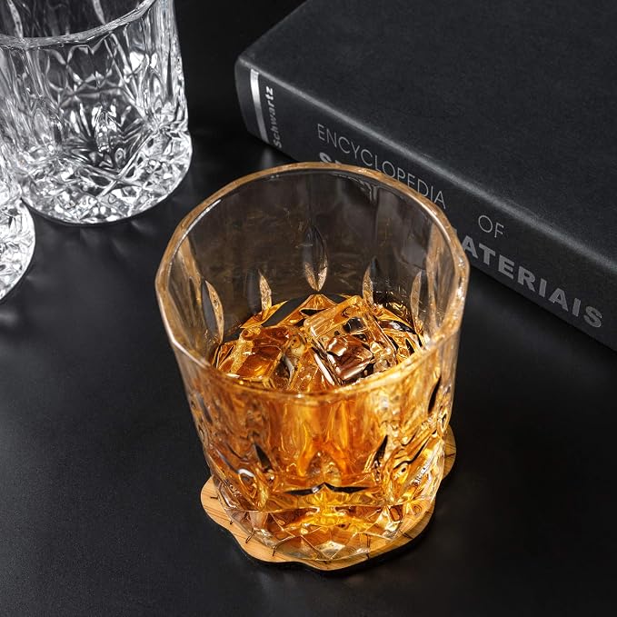 KANARS Whiskey Glasses Set of 6 with Elegant Gift Box for Liquor Scotch Rum | 10 Oz Premium Old Fashioned Crystal Glass Tumbler Bourbon Gifts for Birthday Thanksgiving Christmas Housewarming - Image 5