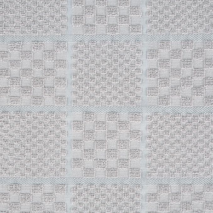 KITCHENAID Quilted Cotton Terry Cloth Oven Mitt, Pot Holder, Kitchen Towel 4-Pack Set, Heat Resistant, Silicone Grip, 16"x26", 7"x13" & 7"x10", Matte Grey - Image 3