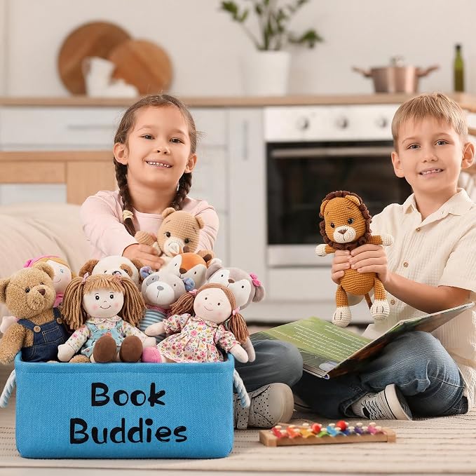 Marsui Book Buddies Themed Storage Basket, Book Buddies Basket for Classroom Reading Prizes Storage Bin Bookish Accessories Bookworm Gift for Club Members Student Teacher Classroom Reading Accessories - Image 5
