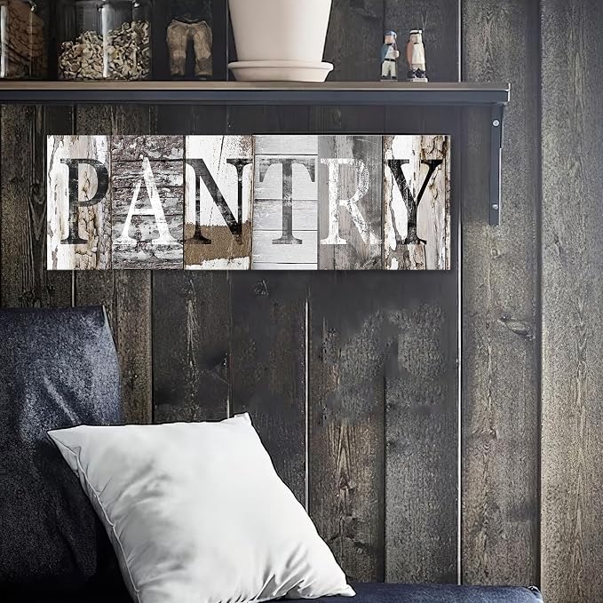 Pinetree Art Pantry Sign Kitchen Decor Canvas Prints Decorative Signs (With Solid Wood Inner Frame) (Pantry, 6 x 17 inch) - Image 3