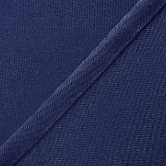 Hiasan Navy Blue Valance Curtains Blackout Thermal Insulated Rod Pocket Window Valances for Kitchen, 52 x 18 Inches Length, 1 Panel - Image 4
