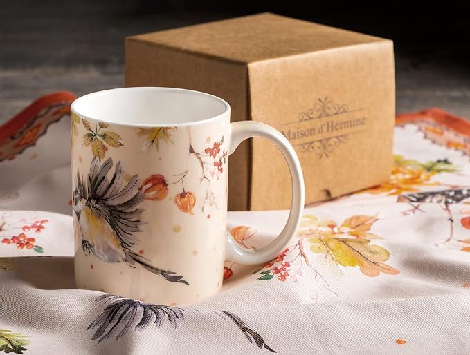 Maison d' Hermine Coffee Mug with Handles Tea Cups (12 Ounce, Pack of 1) | Fine Bone China Coffee Mugs for Hot Beverages Cappuccino Latte Home Spring Summer -Kelim - Prairie - Last Days of Summer - Image 9