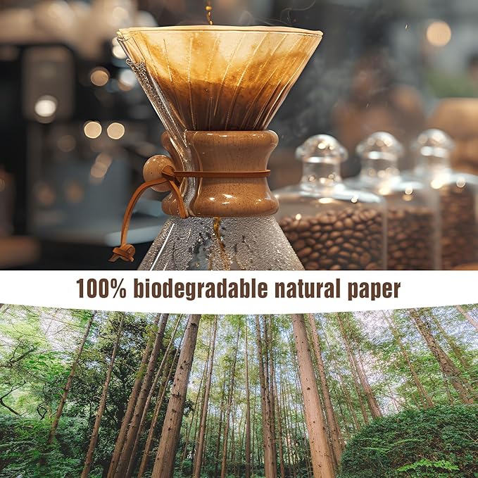 300 Count Cone Coffee Filters #4, Unbleached 04 Coffee Filters 8-12 Cup, Disposable Natural Paper Filters, No.4 Cone Filters For Ninja, Pour Over and Drip Coffee Maker