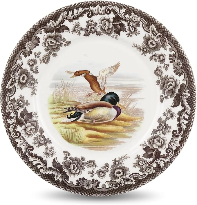 Spode – Woodland – Luncheon Plate – Mallard - Brown/White by Spode