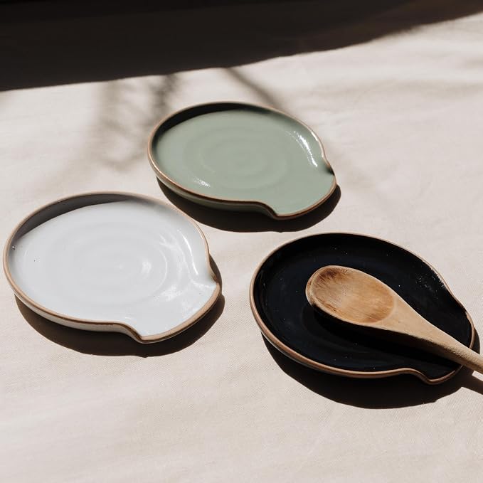 Beautiful Ceramic Spoon Rest for Stove Top - Perfectly Sized Spoon Holder for Your Kitchen Countertop - Easy to Clean and Dishwasher Safe, Perfect Addition to Any Kitchen Counter for Everyday Cooking - Image 8