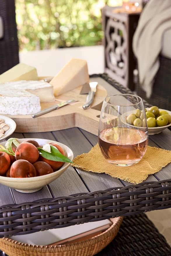 Martha Stewart Farrow 18 OZ Large Stemless 4 Pack Multipurpose Wine Glasses Set for Red or White Wine - Image 5