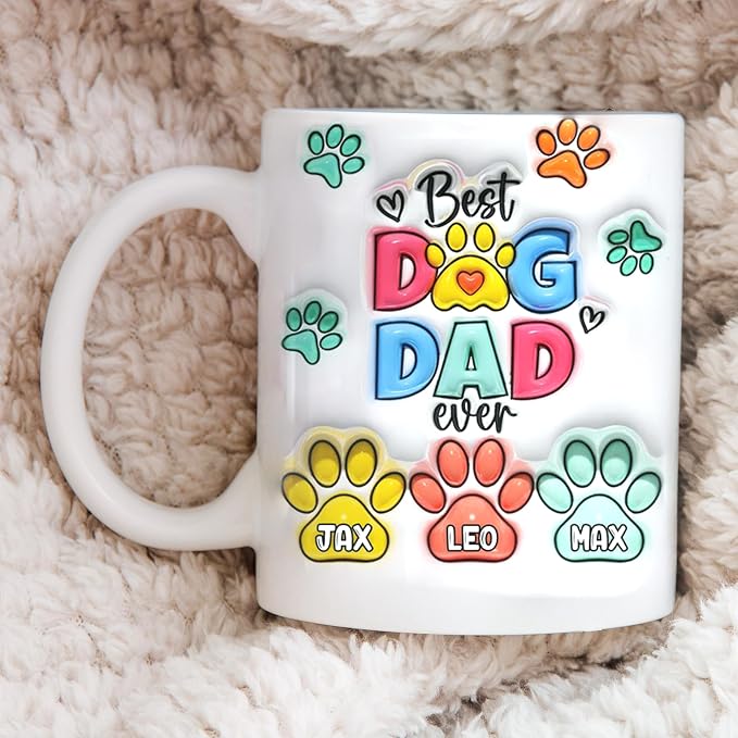LOVELYPOD Custom Dog Dad Mug with Dogs Name, Dog Dad Father's Day Gifts, Personalized Dogs Mugs, Pet Lovers Gifts - Image 5