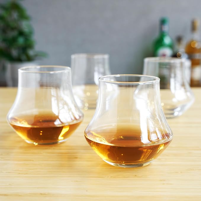 True Whiskey Glasses for Men and Women, Top-notch Bourbon Scotch Whiskey Cups Set, Bar Glassware Drinking Glasses Set of 4, 12 oz - Image 5