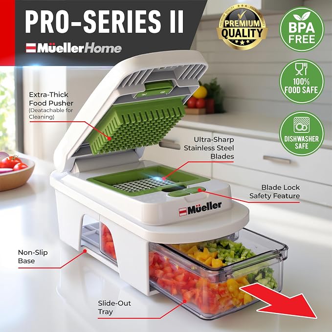 MUELLER HOME Pro-Series All-in-One, 12 Blade Mandoline Slicer for Kitchen - Image 2