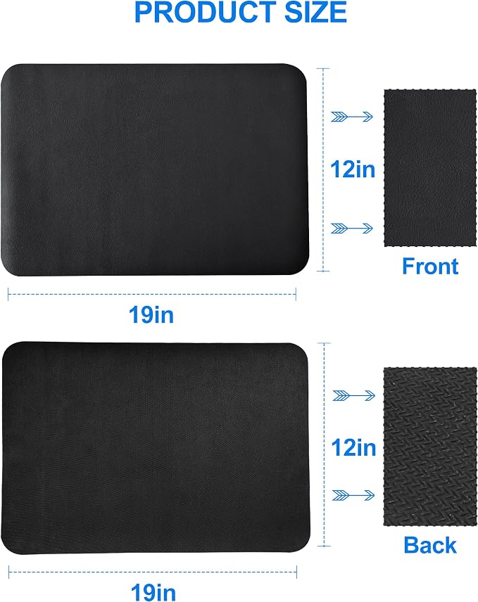 Dish Drying Mat for Kitchen Counter, 12"x19" Pad with Rubber Backed (Black) | Hide Stain Anti Absorbent for Kitchen Counter, Non-slip Drying Mat for Coffee Machine Dish Rack - Image 7