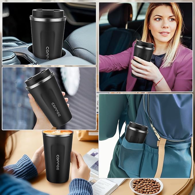 MOMSIV 17oz Travel Coffee Mug, Insulated Coffee Cup with Leakproof Lid | 6-Hour Heat Retention, 360°Leak proof, Vacuum Stainless Steel Double Walled, BPA-free, Reusable And To Go Coffee Mug - Image 5