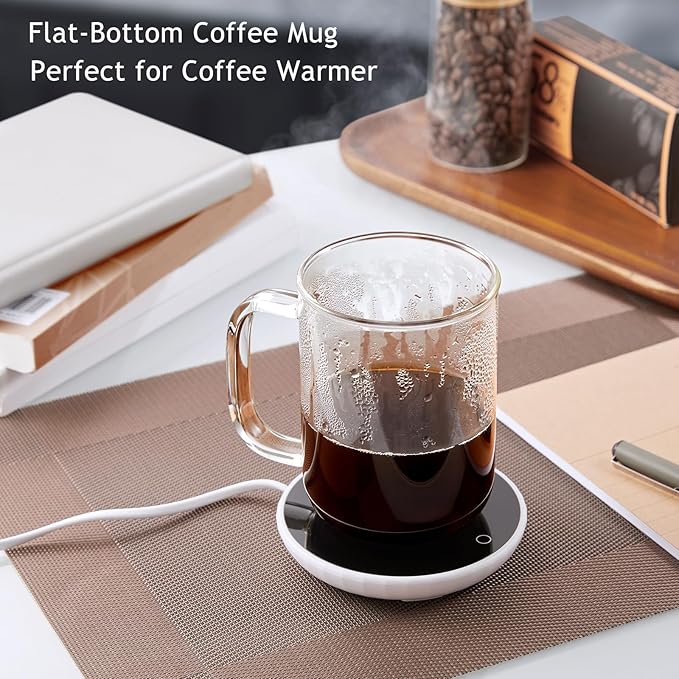 Glass Coffee Mugs, 20 oz Ice Coffee Cups Set of 4, Large Clear Tea Cups, Glass Mugs with Handles for Hot Beverages, Glass Cups for Latte, Cappuccino, and Tea