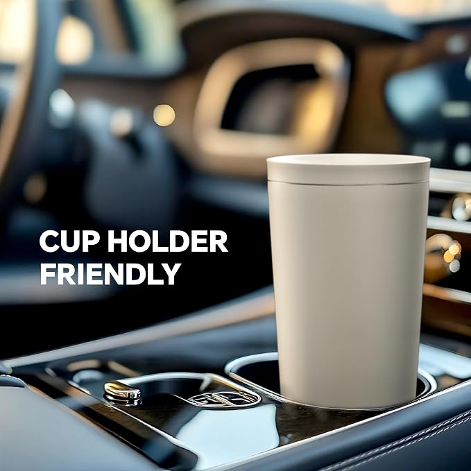 Ideus 17 oz Travel Coffee Mug, Double Wall Vacuum Stainless Steel Insulated Coffee Tumbler With Lid, Splash-Proof & Cup Holder Friendly, Keeps Drinks Hot/Cold, Dishwasher Safe, White - Image 5