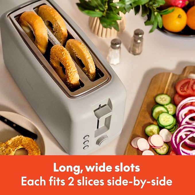 bella 4 Slice Slim Toaster, Fits-anywhere™ Kitchenware, 6 Setting Shade Control with Reheat & Cancel Buttons, Fits Sourdough, 10” Long Slot, Anti Jam & Auto Shutoff, 900 Watt, Oatmilk - Image 5