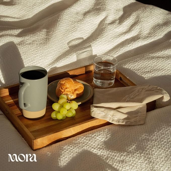 MORA Ceramics Large Tea Mug with Loose Leaf Infuser and Ceramic Lid, 18 oz, Portable, Microwave, Dishwasher Safe, Tall Coffee Cup - Rustic Matte Ceramic Glaze, Modern Herbal Tea Strainer, Peppercorn - Image 7