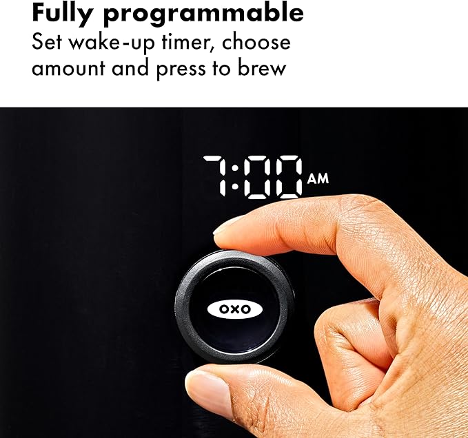 OXO Brew 9-Cup Drip Coffee Maker – Programmable Machine, Matte Black | SCA Certified, Thermal Carafe, Rainmaker Showerhead, Auto-Start, Pour Over Style Brewing - Image 4