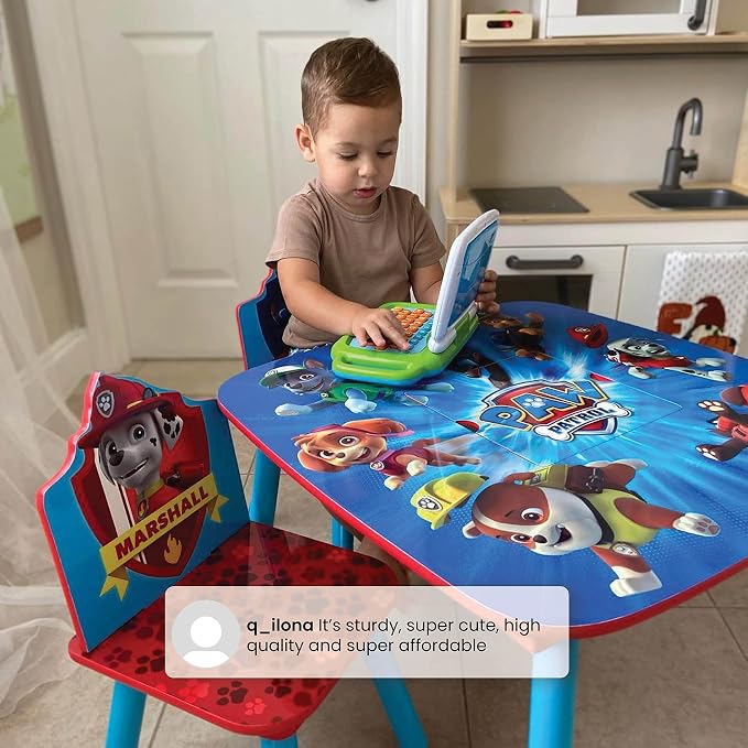Delta Children Kids Table and Chair Set With Storage (2 Chairs Included) - Ideal for Arts & Crafts, Snack Time, Homeschooling, Homework & More, Nick Jr. PAW Patrol - Image 6