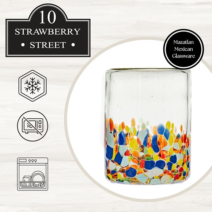 10 Strawberry Street San Lucas Mexican Glassware, DOF, Set of 4 - Image 5