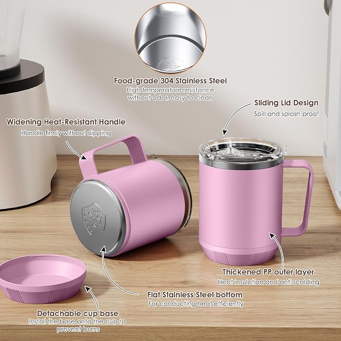 Felibeaco Coffee Mug Warmer & Mug Set for Desk, Smart Coffee Cup Warmer with 16oz Heated Mug, Cup Heater with Auto Shut Off for Office/Home, Coffee Gifts for Women/Men/Dad on Father‘s Day, Purple - Image 6