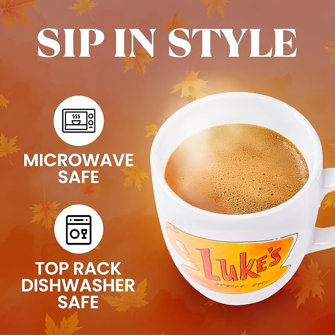 Silver Buffalo Gilmore Girls Luke's Diner Stars Hollow, Ceramic Mug, 18oz | Cafe Logo, Coffee, 0.53 Liters - Image 3