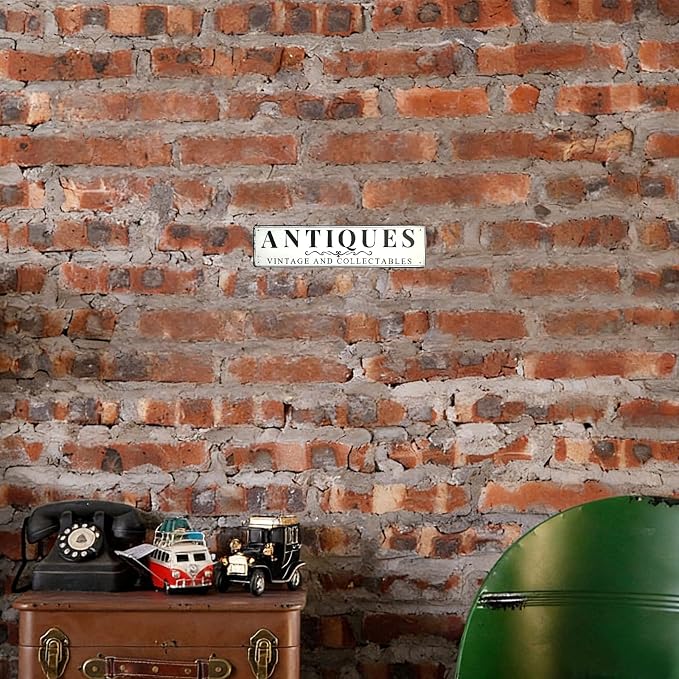 Antiques Store Sign Vintage Decor Rustic Wall Decor Retro Metal Sign 4×16 Inches For Home Cafe - Image 6