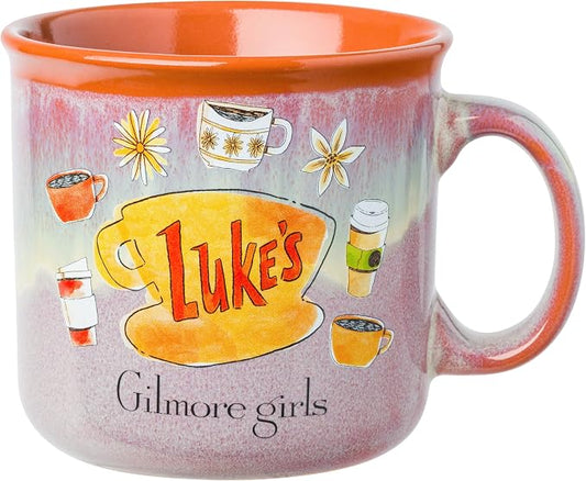 Silver Buffalo Gilmore Girls High Gloss, Ceramic Camper Mug, 20oz | Luke's Diner, Cafe Logo, 0.59 Liters by SilverBuffalo