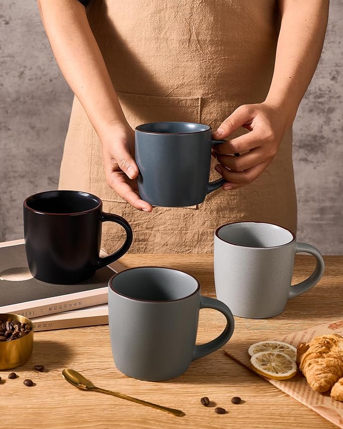famiware Mercury Coffee Mugs 13 oz, Coffee Mugs Set of 4 with Handle, Cups for Latte, Hot Tea, Cappuccino, Mocha, Cocoa, Multi-color - Image 3