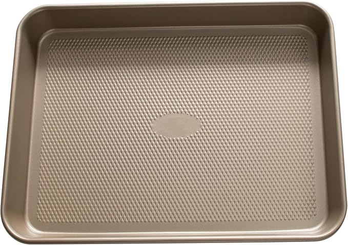 Carbon Steel Non-Stick Baking Sheet Pan with Diamond Textured Base, Heavy Duty Oven Safe Cookie Tray, Easy Clean Rust Resistant Bakeware for Cookies, Pastries & Roasting Vegetables - Image 5