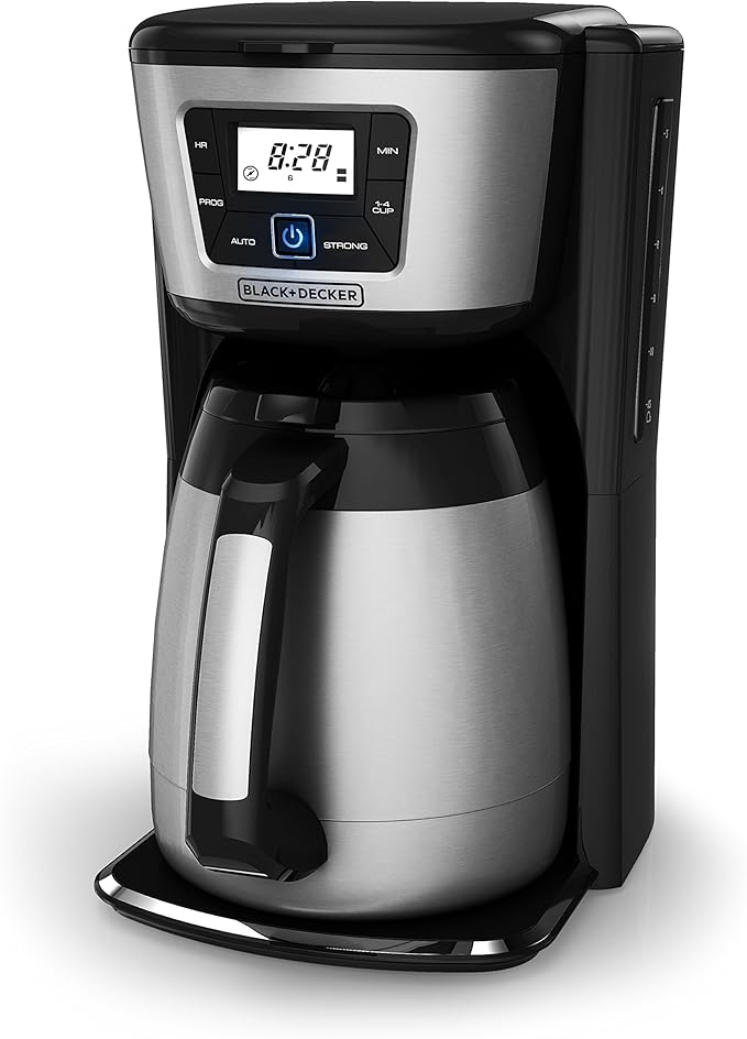 BLACK+DECKER 12-Cup Thermal Coffeemaker, Black/Silver, CM2035B by Unknown