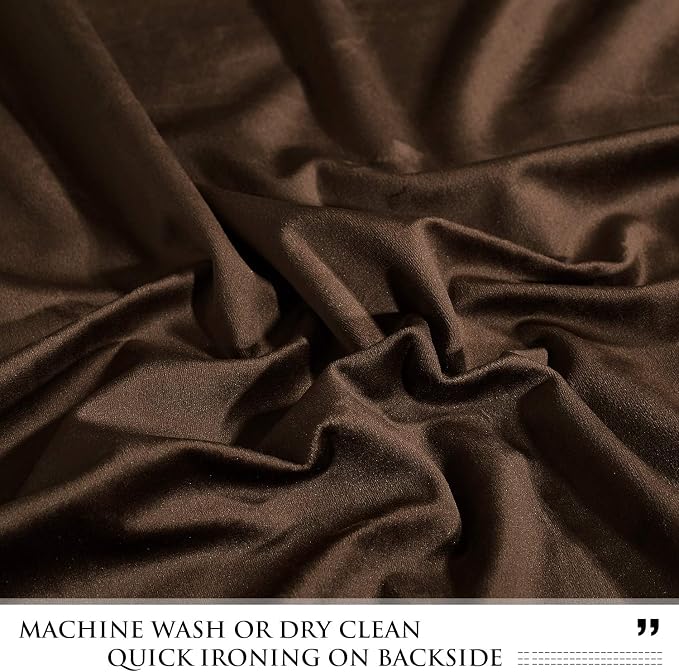 Luxury Brown Waterfall Swag Tier Curtains W59 inches, 1 Panel | Kitchen Half Window, Light Blocking Privacy Sliding Door Decor for Living Room, Rod Pocket - Image 5