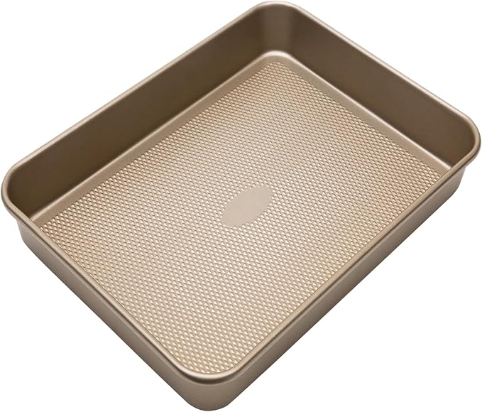 Carbon Steel Non-Stick Baking Sheet Pan with Diamond Textured Base, Heavy Duty Oven Safe Cookie Tray, Easy Clean Rust Resistant Bakeware for Cookies, Pastries & Roasting Vegetables by Unknown