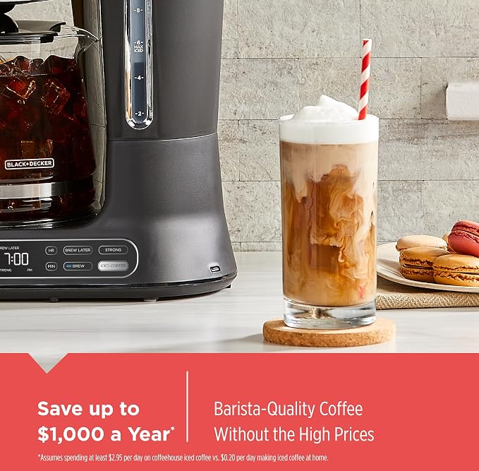 BLACK+DECKER 5-Cup Programmable Coffee Maker | Compact 5-cup coffee maker with Vortex brewing, Sneak-A-Cup and programmable auto brew. - Image 2