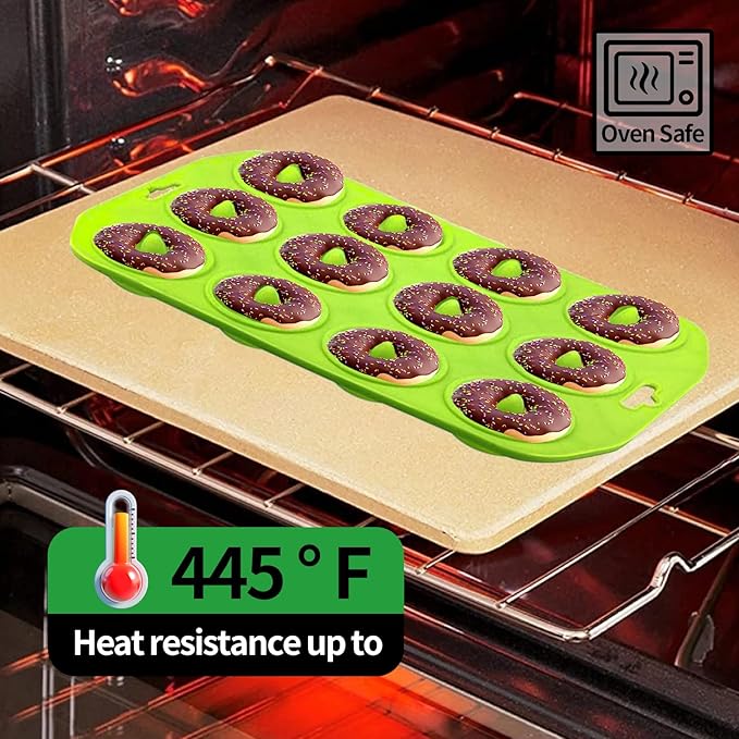 Silicone Donut Pan, Bite Size Silicone Donut Pans for baking, Mini Donut Pan, Mini Baking Pan for baking delicious donuts, Non-stick Bottom, Easy to Clean