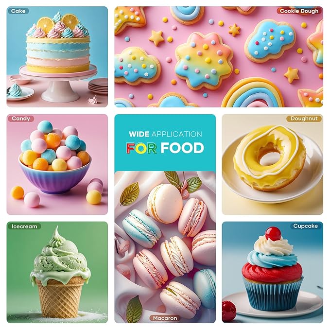 Gel Food Coloring for Cake Decorating - 6 Concentrated Assorted Edible Color Food Grade Vibrant Food Dye Tasteless Food Color for Cake Decorating Baking Easter Egg Icing Fondant Cooking- 25g/Bottle