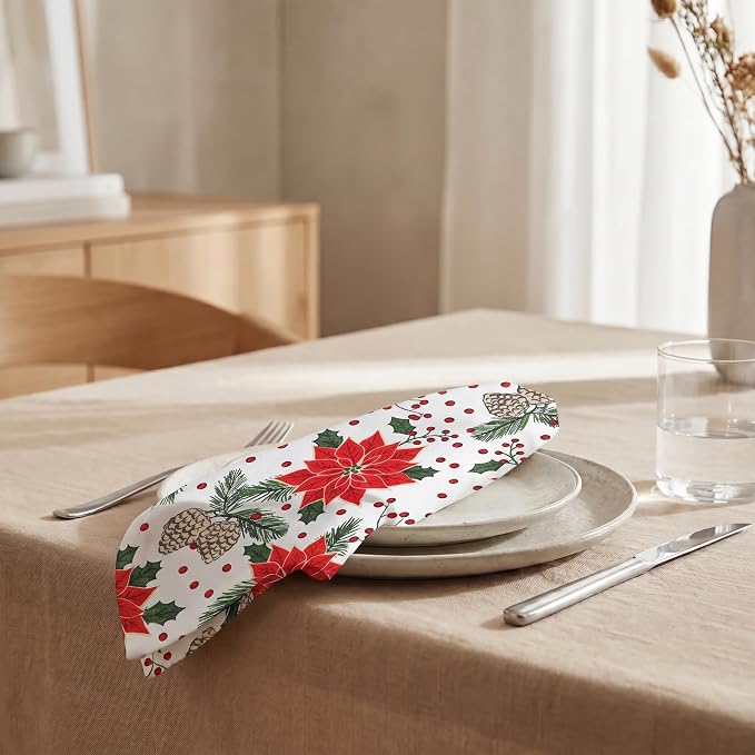 Urban Villa Cloth Napkins Cotton 20x20 (Set of 12) Pinecone - Image 4