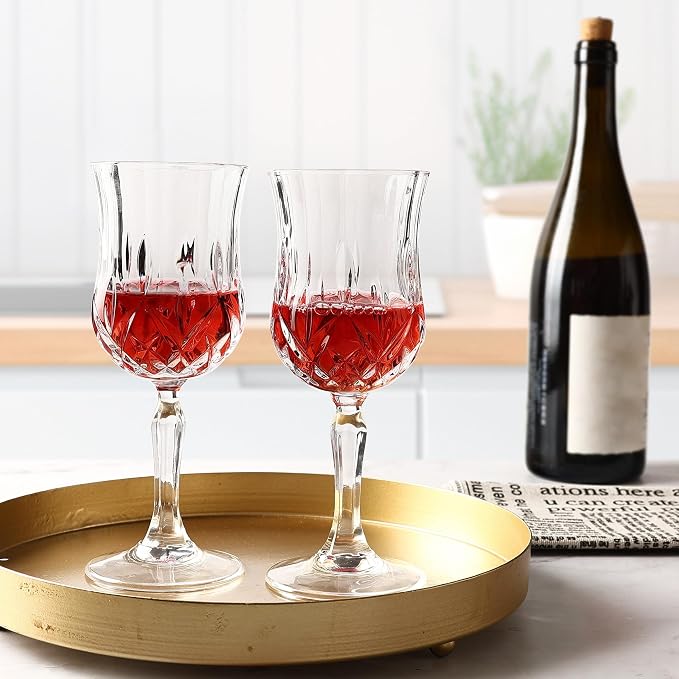 UMEIED 12 Pack 7.2oz Wine Glasses, Small Stemware for Red Wine, Port, Sherry, Dessert Wine, Crystal Clear Classic Glass Goblets Elegant Glassware for Restaurants, Bars, Home Use - Image 5
