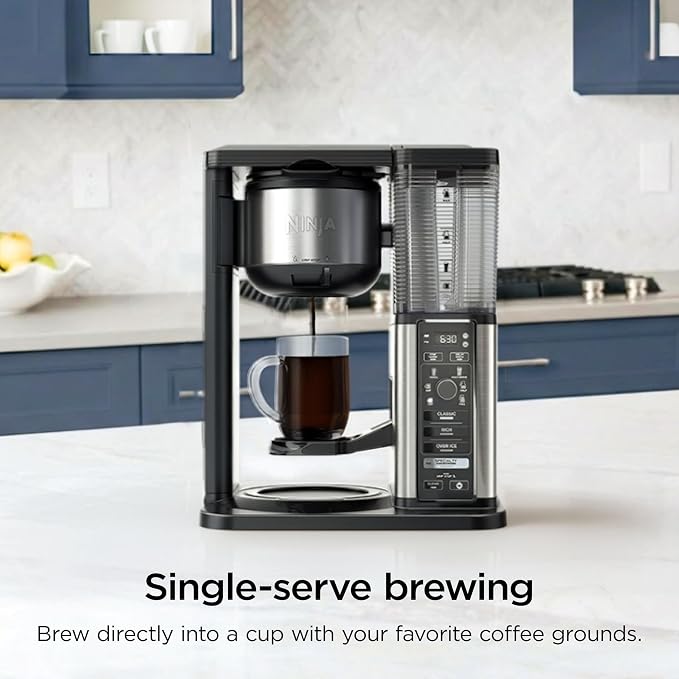Ninja Coffee Maker, 10-Cup Carafe, Fold-Away Frother, Black, CM401 | Permanent Filter & Removable, Dishwasher Safe Reservoir, 6 Brew Styles, 8 Cup to Travel Mug to Pot Sizes - Image 2