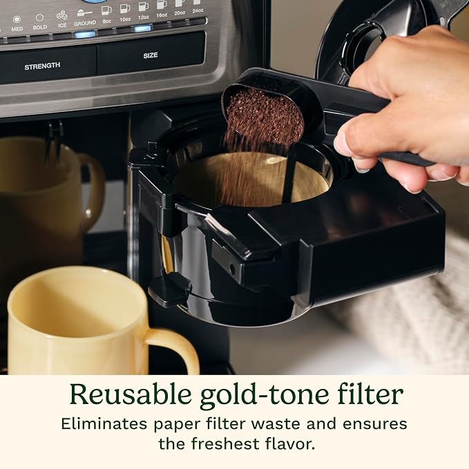 Cuisinart Coffee Maker, Grind and Brew Single Serve Coffee Maker, 6 Cup Sizes, Built-in Stainless Steel Burr Mill, Adjustable Strength, Grind Control and Over Ice Feature, Easy Cleaning, DGB-30 - Image 8