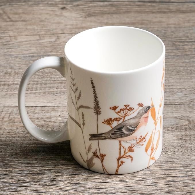Maison d' Hermine Coffee Mug with Handles Tea Cups (12 Ounce, Pack of 1) | Fine Bone China Coffee Mugs for Hot Beverages Cappuccino Latte Home Spring Summer -Meadow Florals - Beige - Meadow Sunrise - Image 8