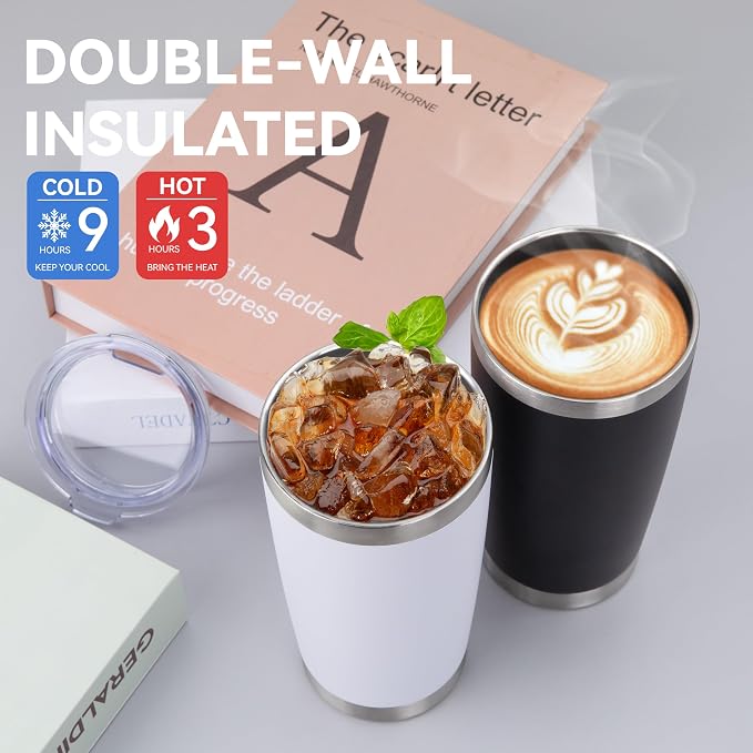 HASLE OUTFITTERS 20oz Stainless Steel Tumblers Bulk, Insulated Travel Cup with Lid, Double Wall Vacuum Coffee Mug for Cold & Hot Drinks 12 Pack, Royal Blue - Image 4