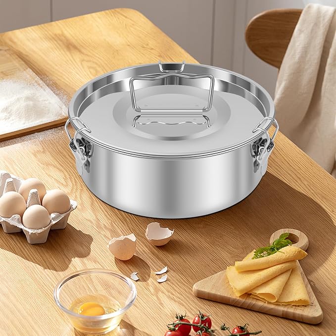 Single Flan Mold with Lid 1.5 Gallon Stainless Steel Flan Mold Round Bain-Marie Flan Maker Mold with Steam Rack and Cake Spatula (1) - Image 9